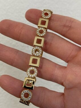 New vanessa mooney CZ crystal gold tennis bracelet